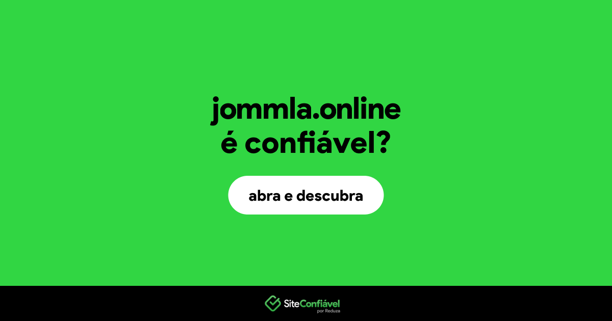 O site jommla.online é confiável?