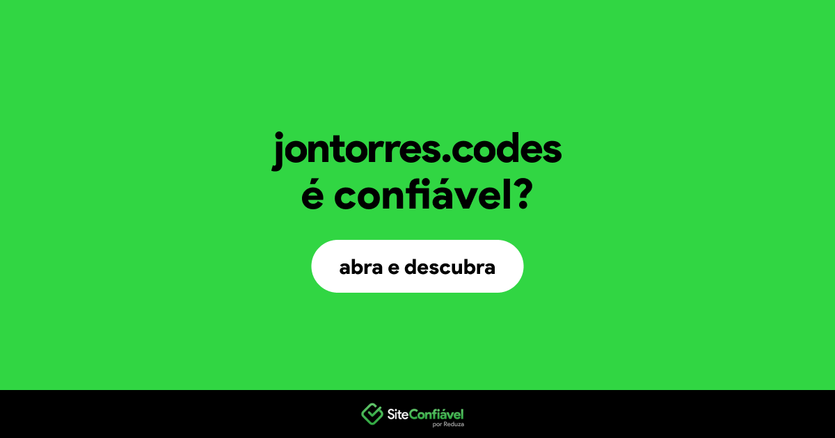 O site jontorres.codes é confiável?