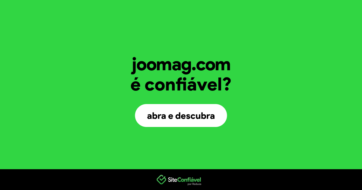 O site joomag.com é confiável?