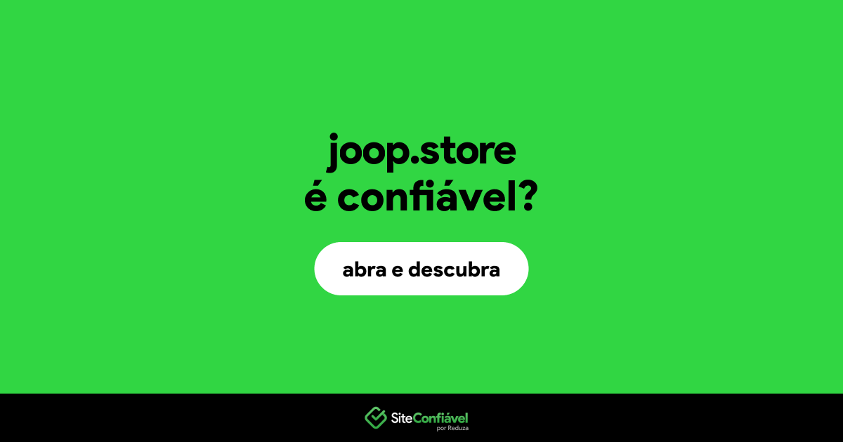 O site joop.store é confiável?