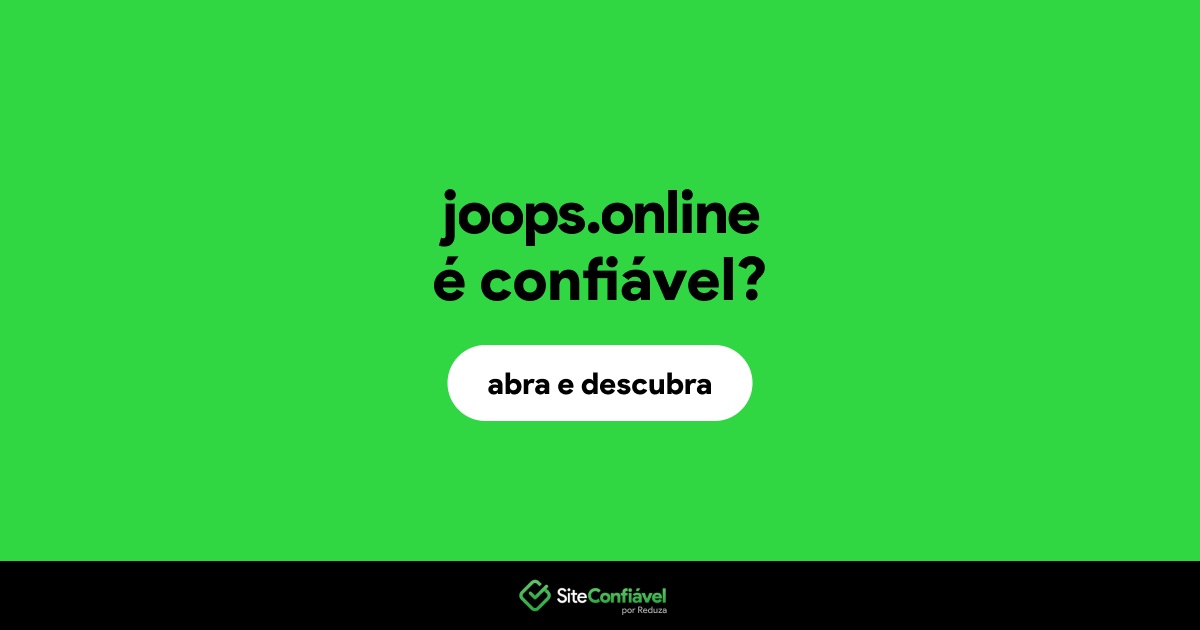 O site joops.online é confiável?
