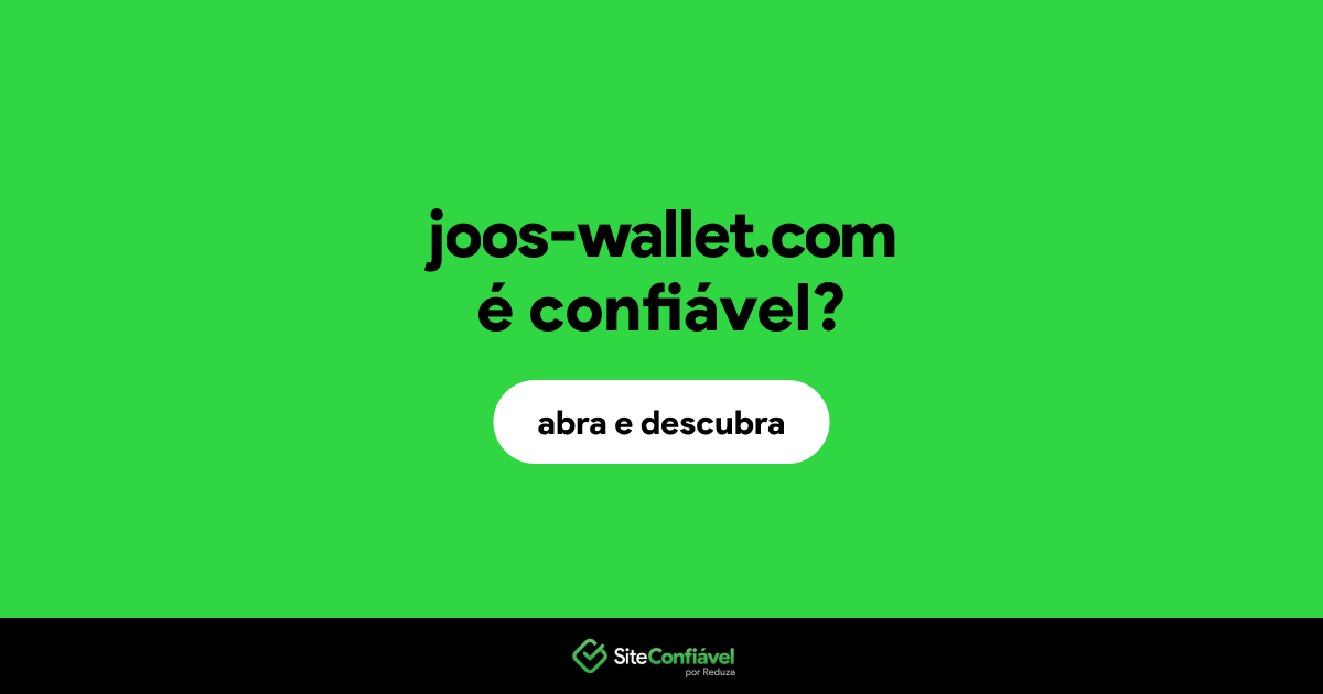 O site joos-wallet.com é confiável?
