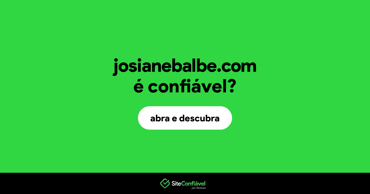O site josianebalbe.com é confiável?
