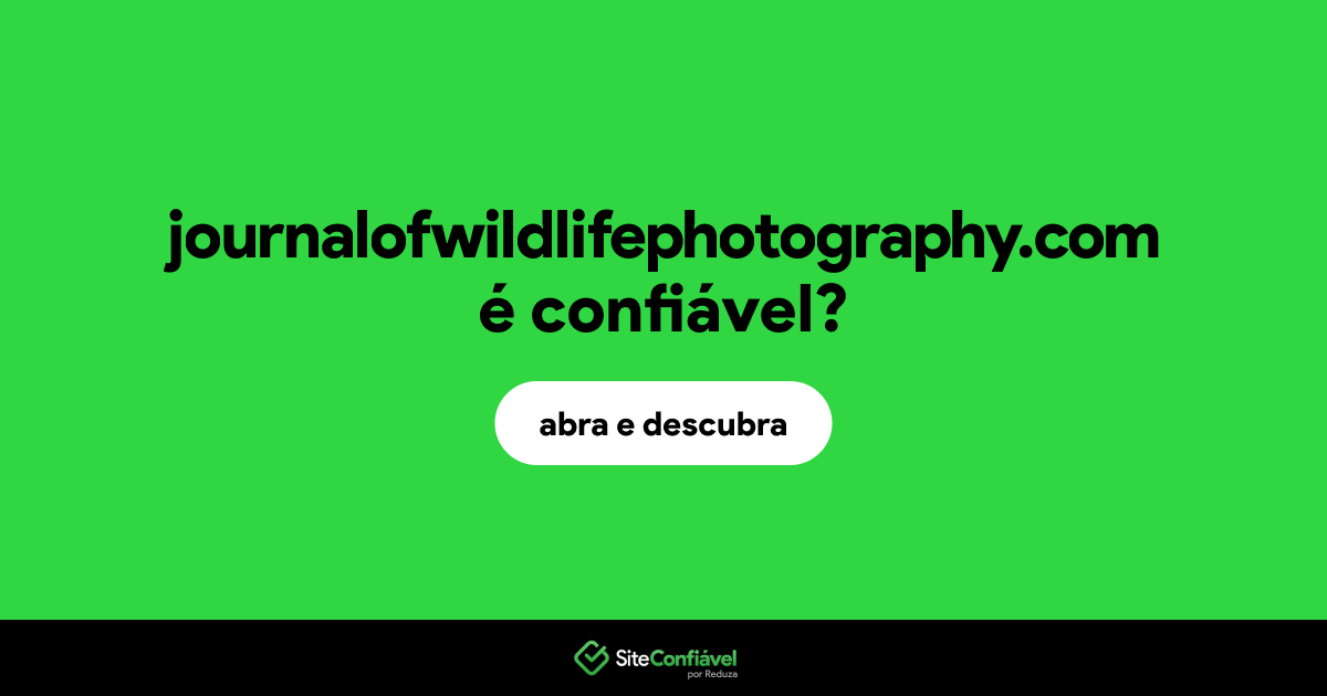 O site journalofwildlifephotography.com é confiável?