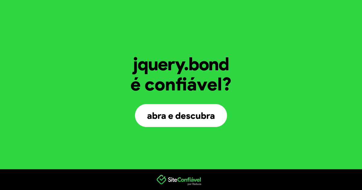 O site jquery.bond é confiável?
