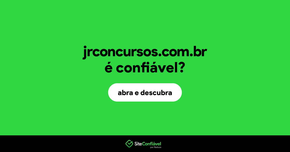 O site jrconcursos.com.br é confiável?