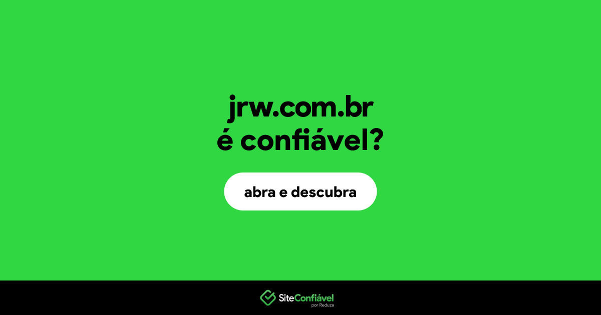O site jrw.com.br é confiável?