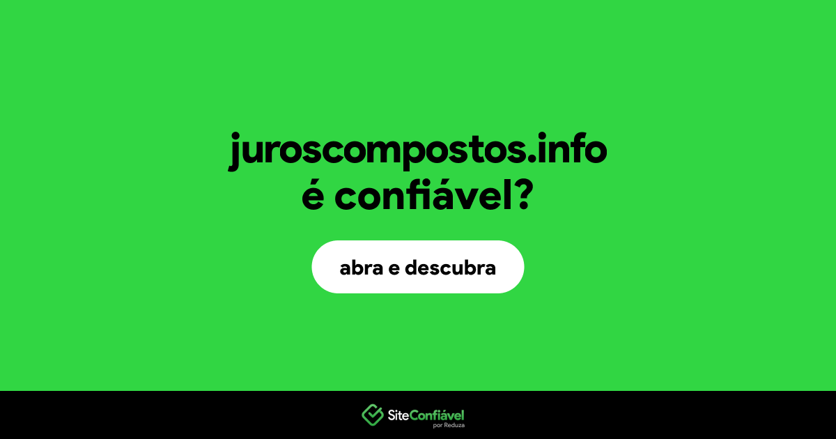 O site juroscompostos.info é confiável?