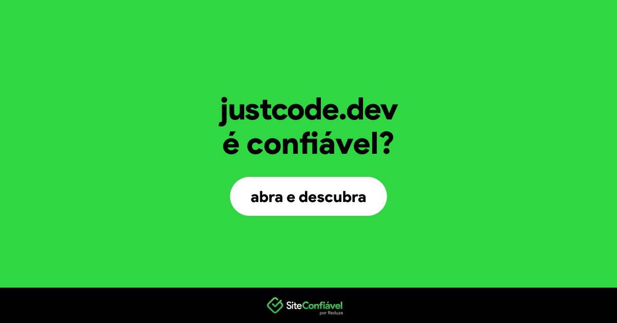 O site justcode.dev é confiável?