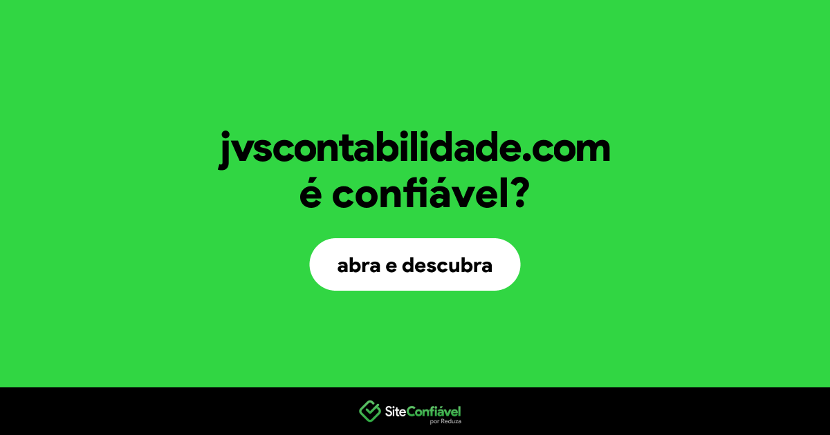 O site jvscontabilidade.com é confiável?