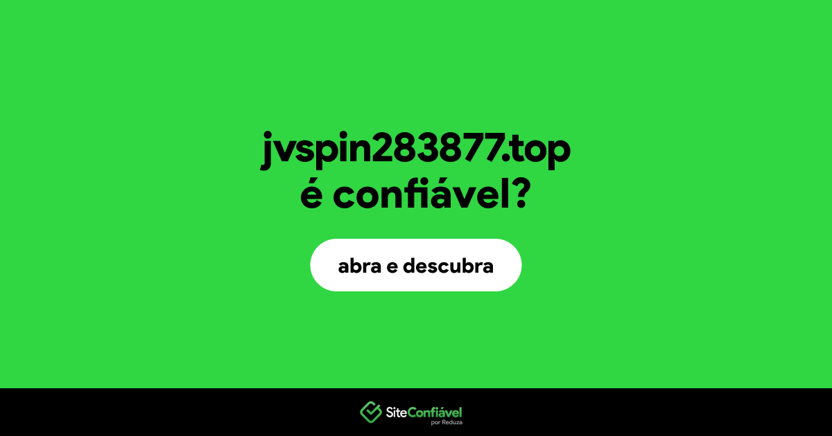 O site jvspin283877.top é confiável?