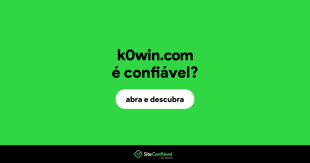 O site k0win.com é confiável?
