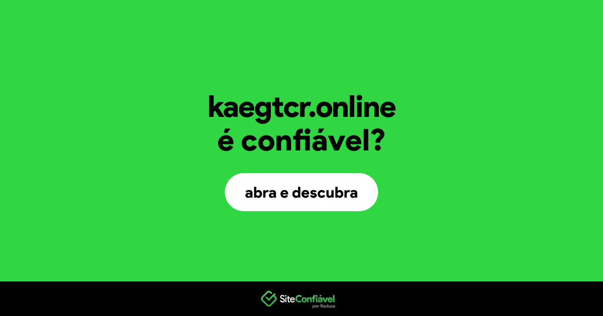 O site kaegtcr.online é confiável?