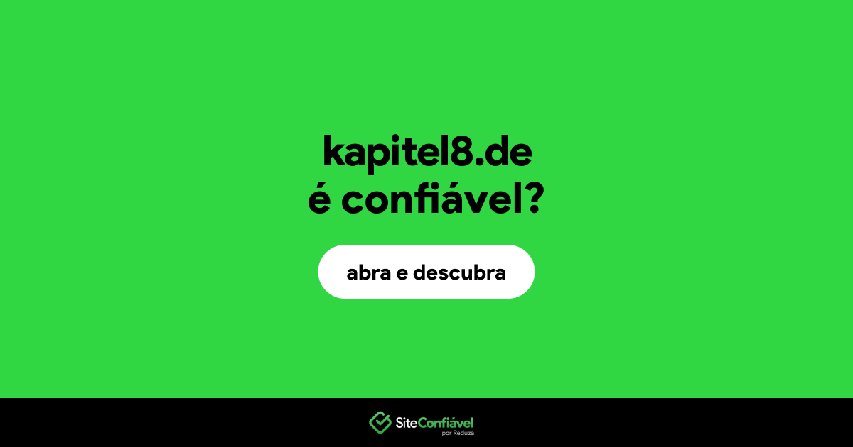 O site kapitel8.de é confiável?