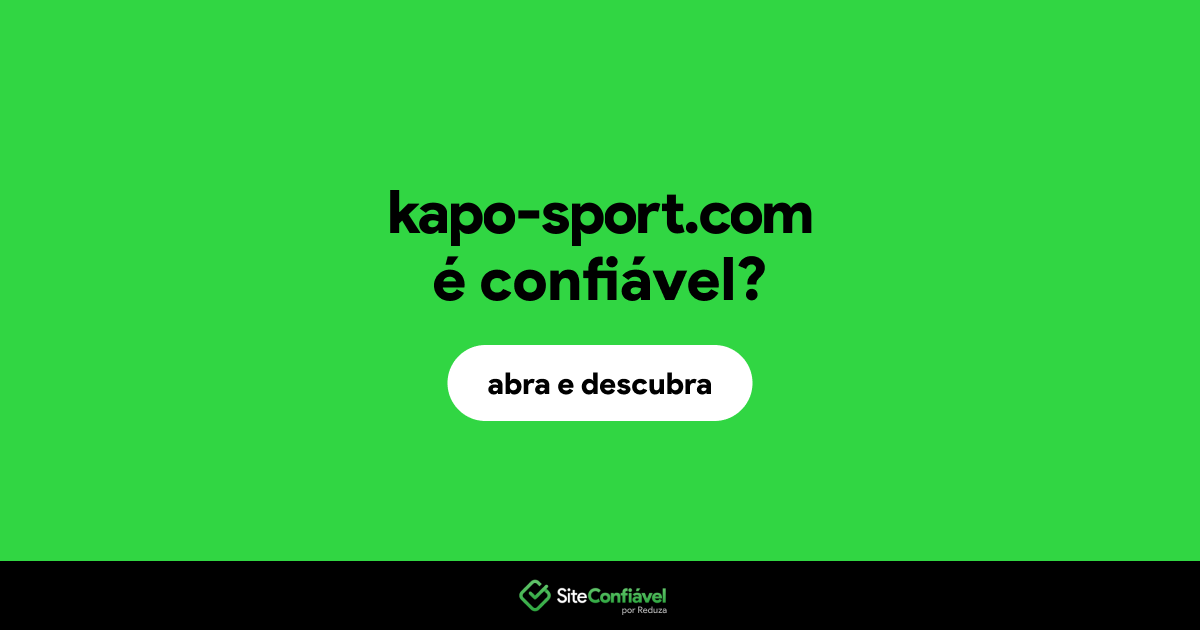 O site kapo-sport.com é confiável?