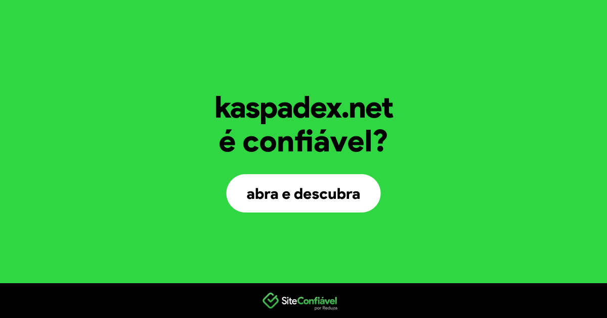 O site kaspadex.net é confiável?