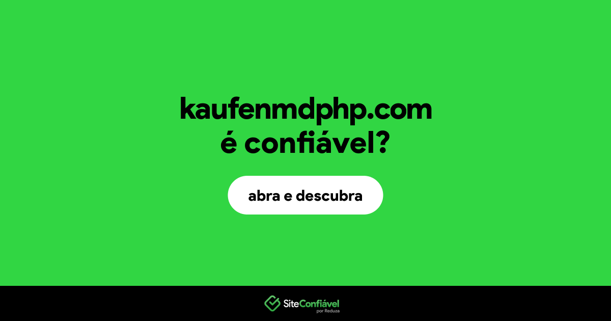 O site kaufenmdphp.com é confiável?