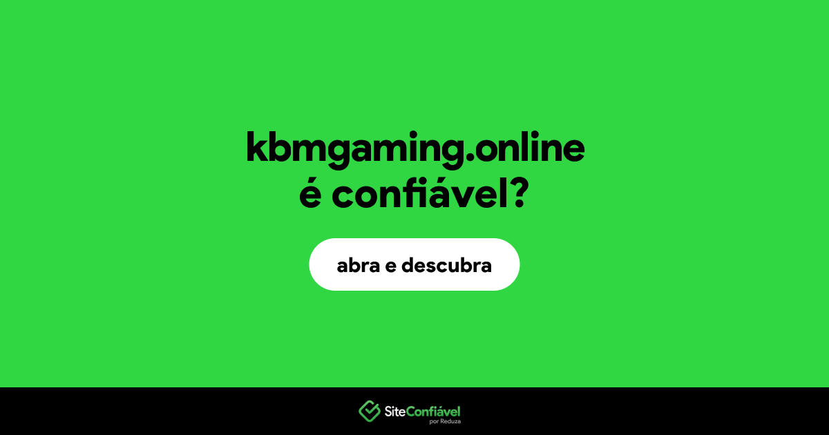 O site kbmgaming.online é confiável?