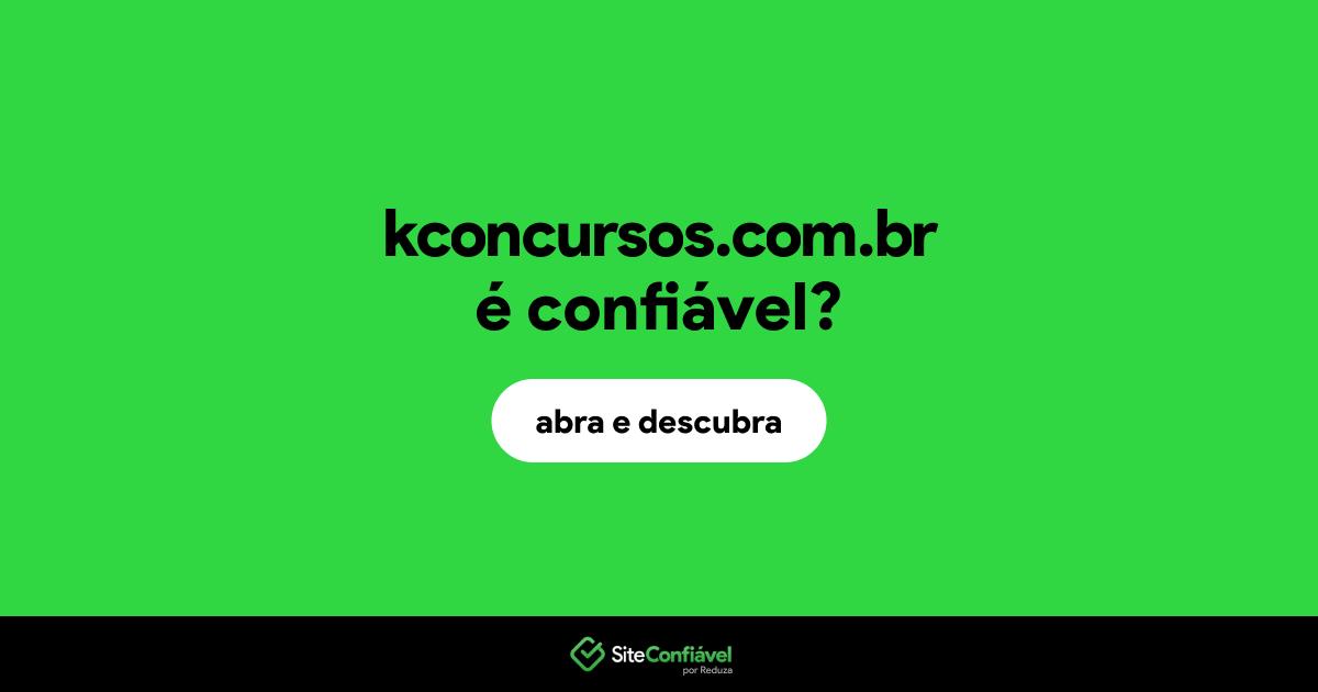 O site kconcursos.com.br é confiável?
