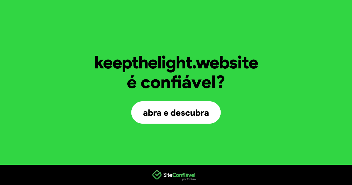 O site keepthelight.website é confiável?