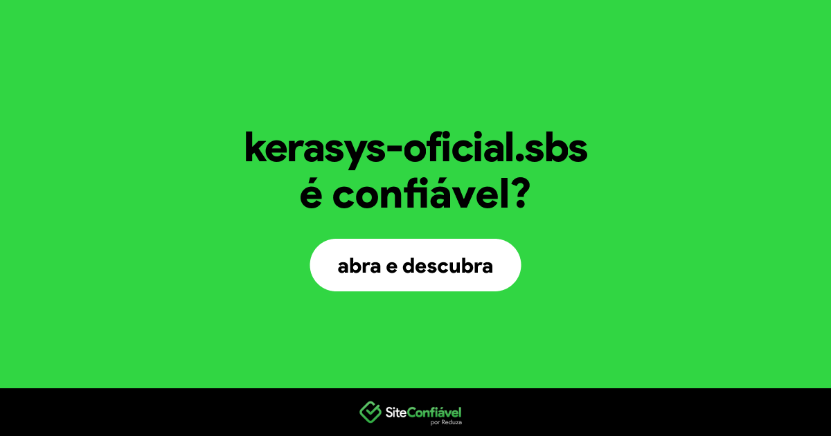 O site kerasys-oficial.sbs é confiável?