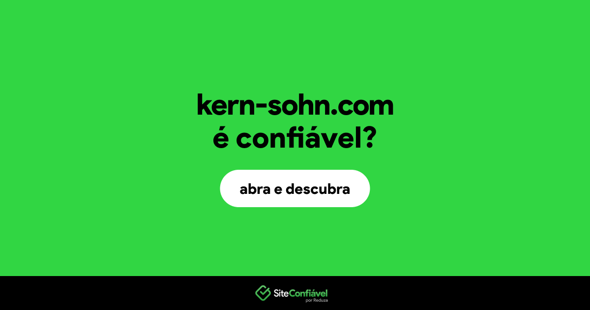 O site kern-sohn.com é confiável?