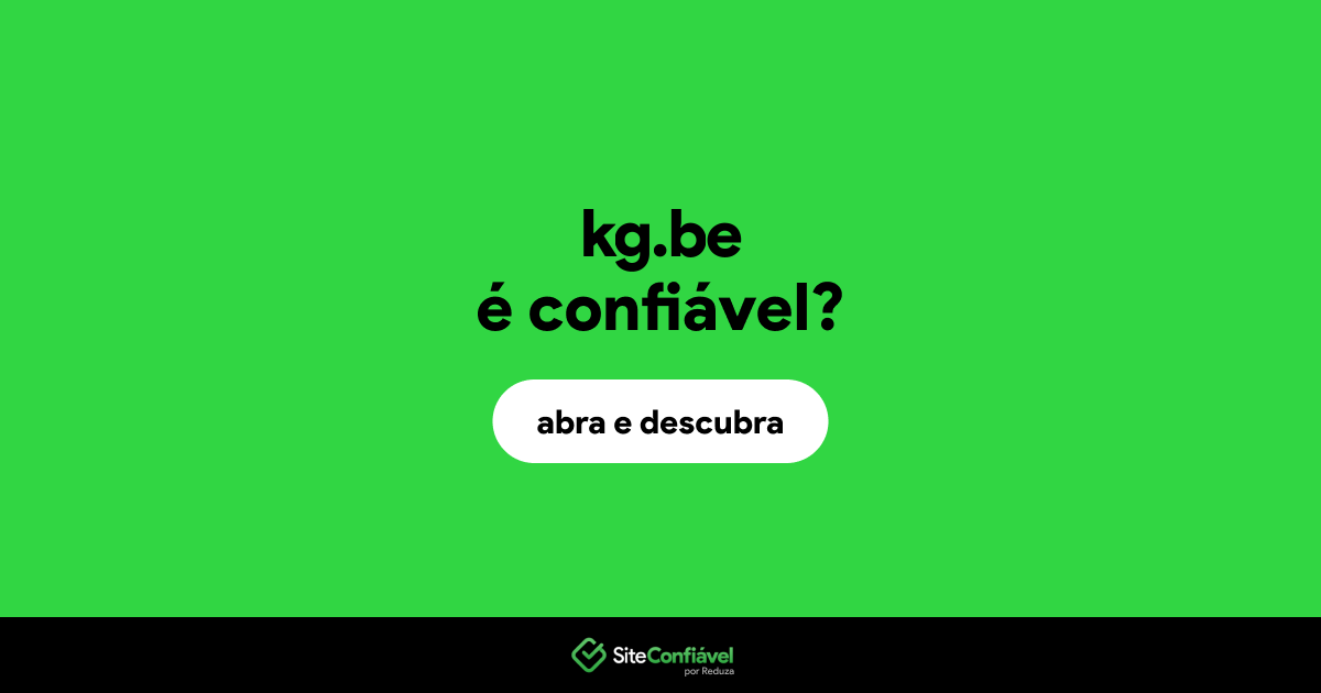 O site kg.be é confiável?