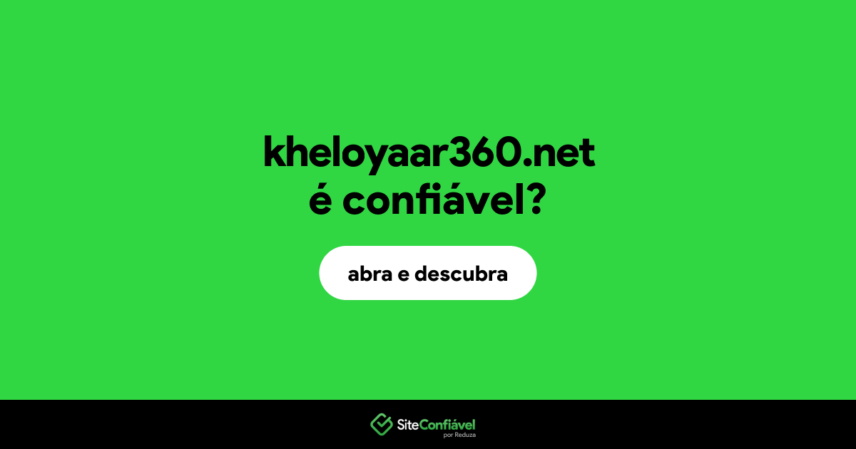 O site kheloyaar360.net é confiável?