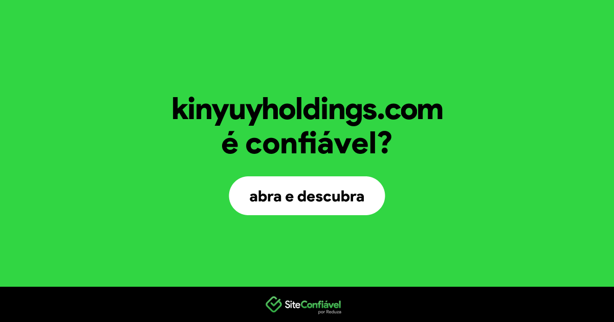 O site kinyuyholdings.com é confiável?