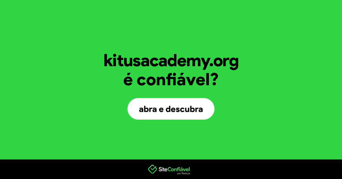 O site kitusacademy.org é confiável?