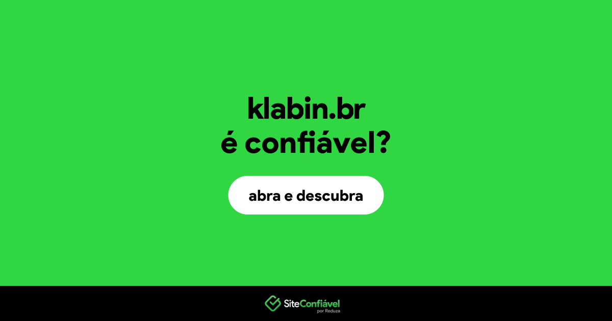 O site klabin.br é confiável?
