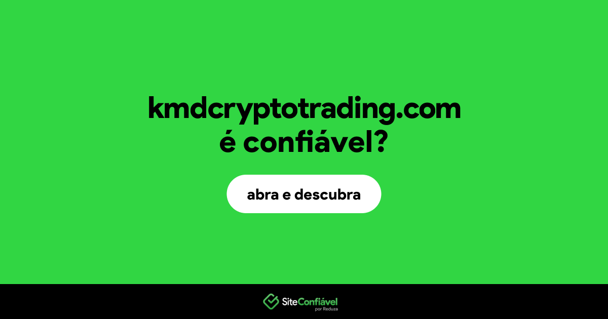 O site kmdcryptotrading.com é confiável?