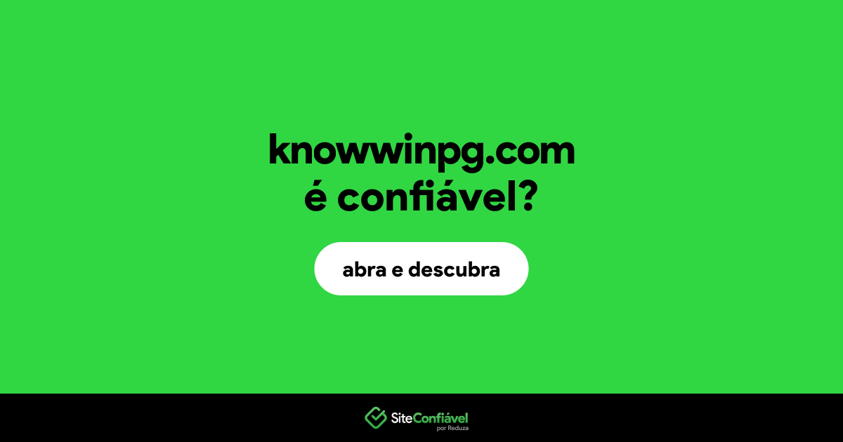 O site knowwinpg.com é confiável?