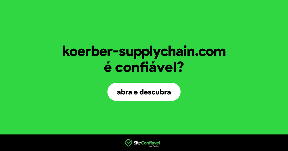 O site koerber-supplychain.com é confiável?