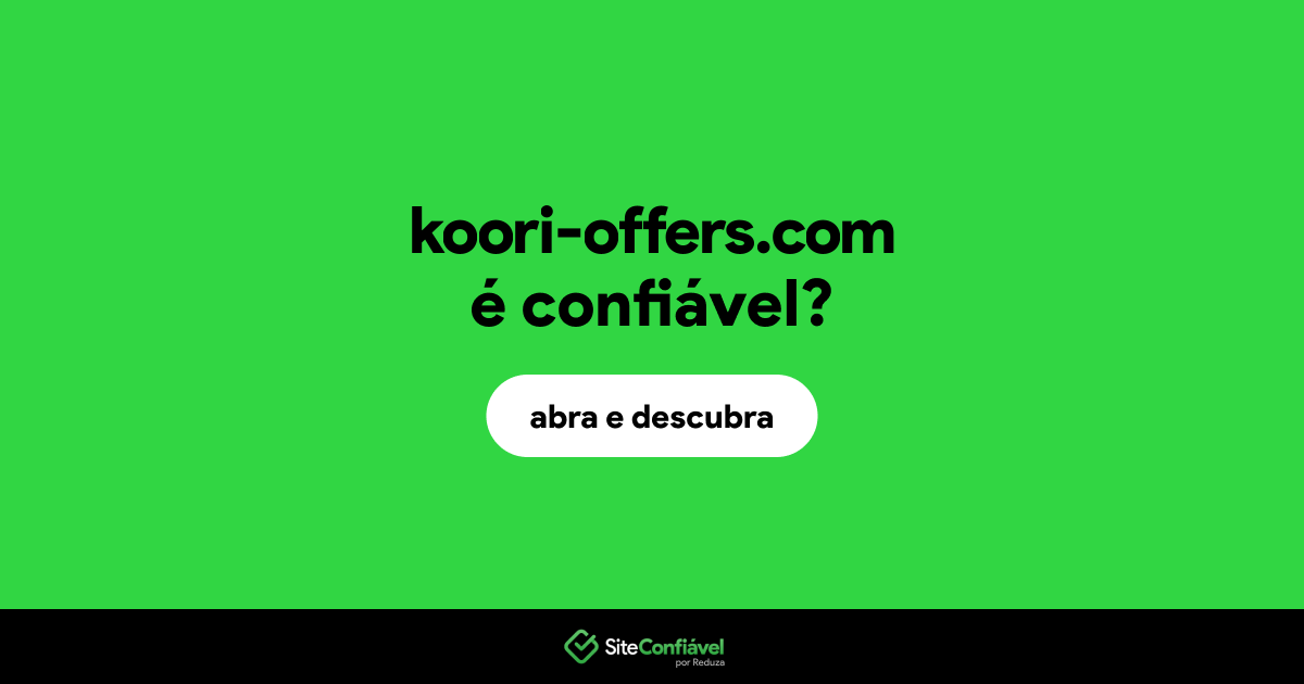 O site koori-offers.com é confiável?
