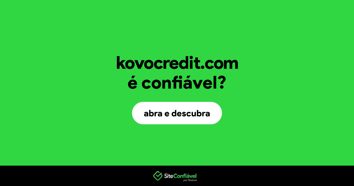 O site kovocredit.com é confiável?