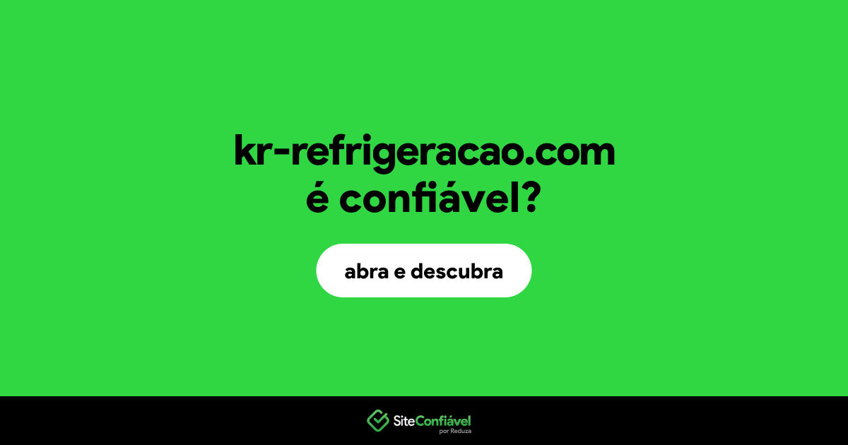 O site kr-refrigeracao.com é confiável?