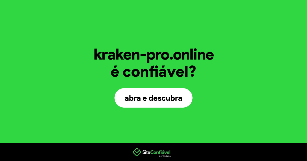 O site kraken-pro.online é confiável?