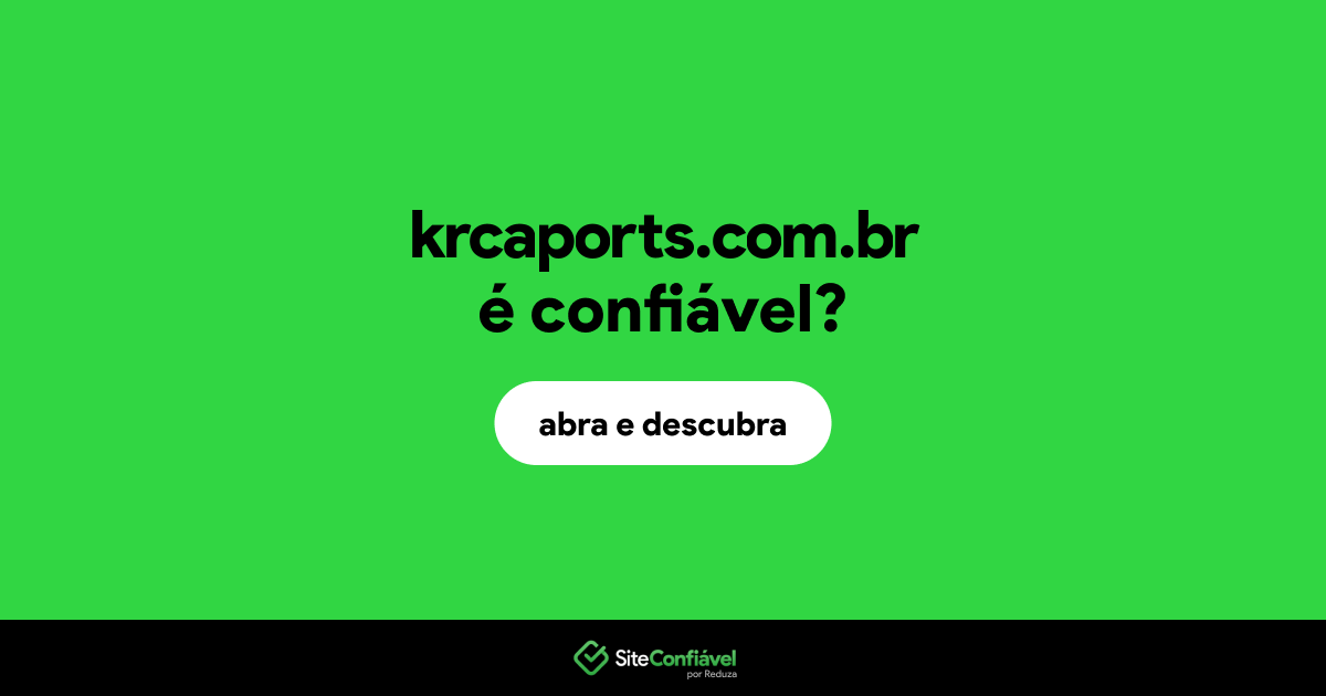 O site krcaports.com.br é confiável?