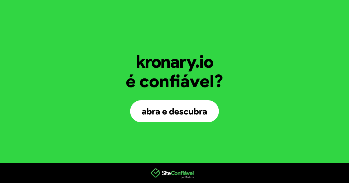 O site kronary.io é confiável?