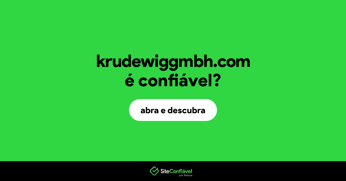 O site krudewiggmbh.com é confiável?