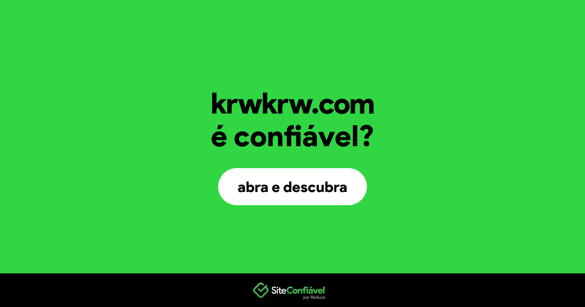 O site krwkrw.com é confiável?