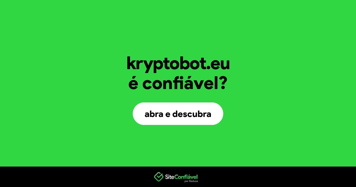 O site kryptobot.eu é confiável?