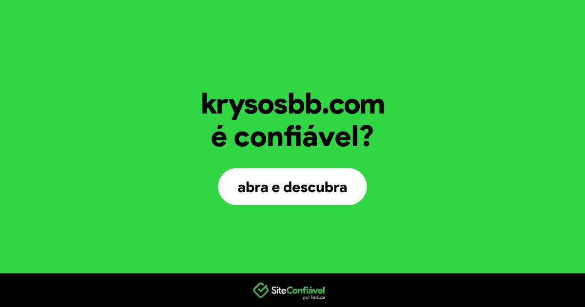 O site krysosbb.com é confiável?