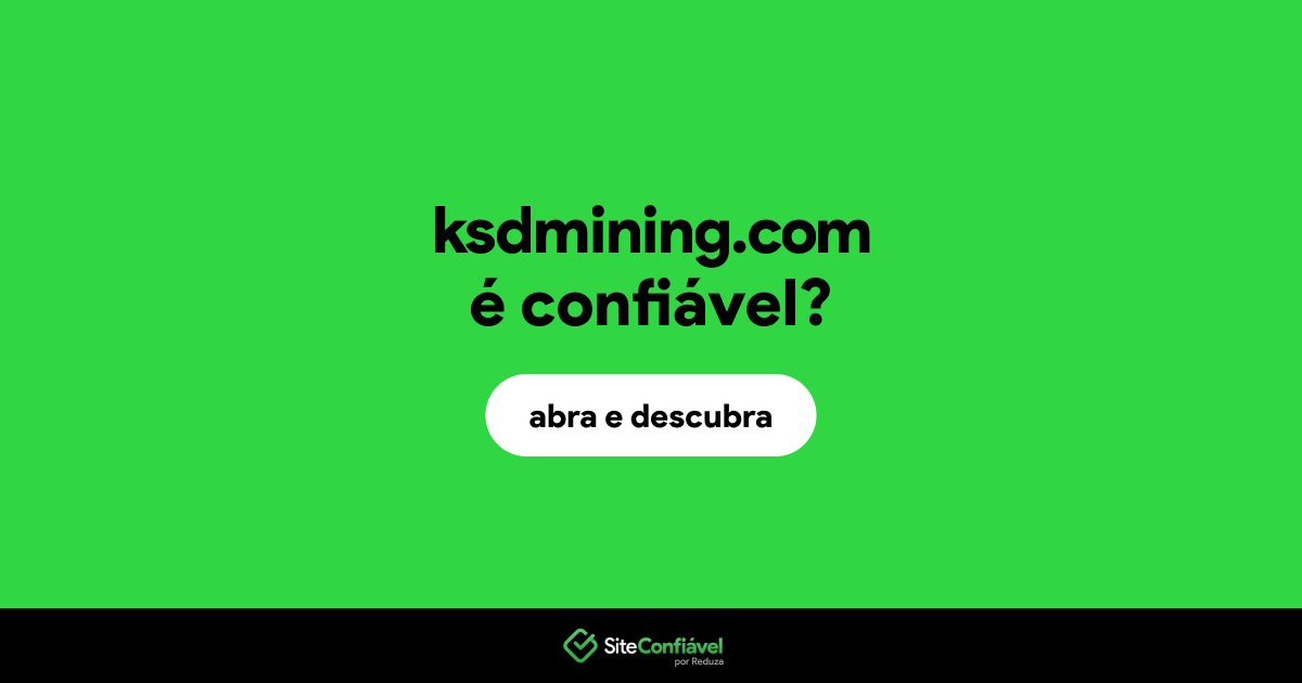 O site ksdmining.com é confiável?
