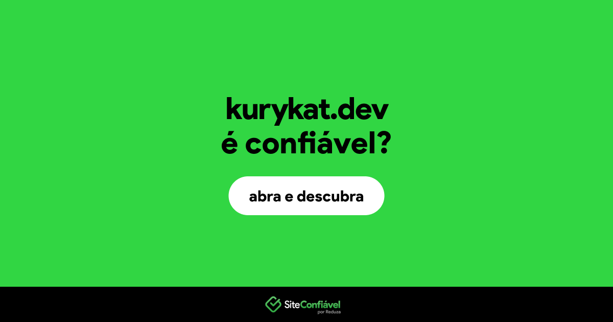 O site kurykat.dev é confiável?