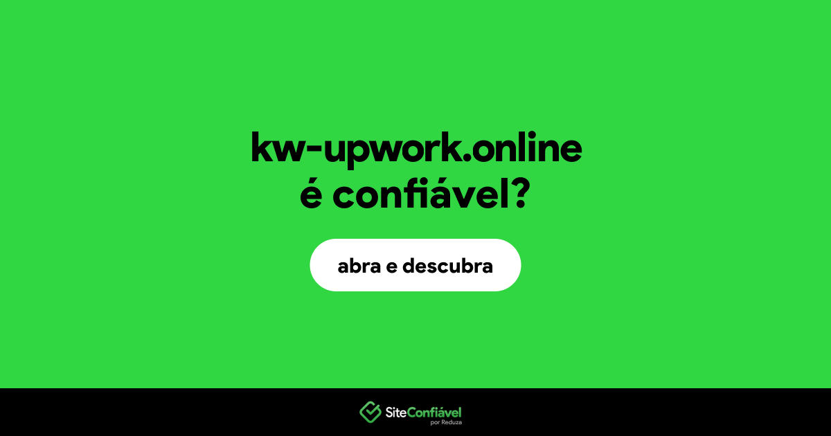 O site kw-upwork.online é confiável?