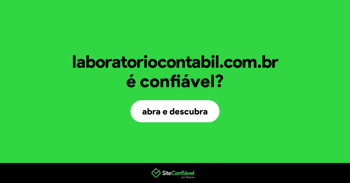 O site laboratoriocontabil.com.br é confiável?