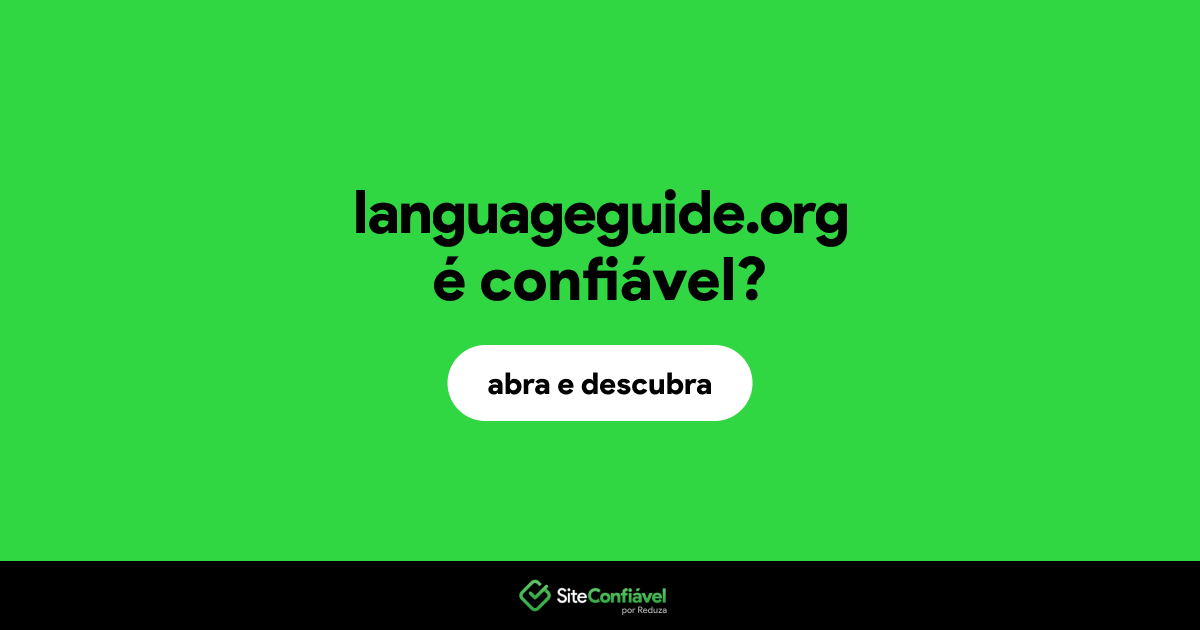 O site languageguide.org é confiável?