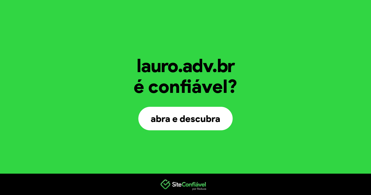 O site lauro.adv.br é confiável?